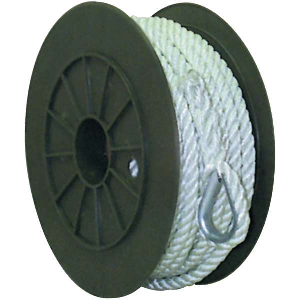 Seachoice 3-Strand Twisted Nylon Anchor Line - White, 1/2" x 250' 40781